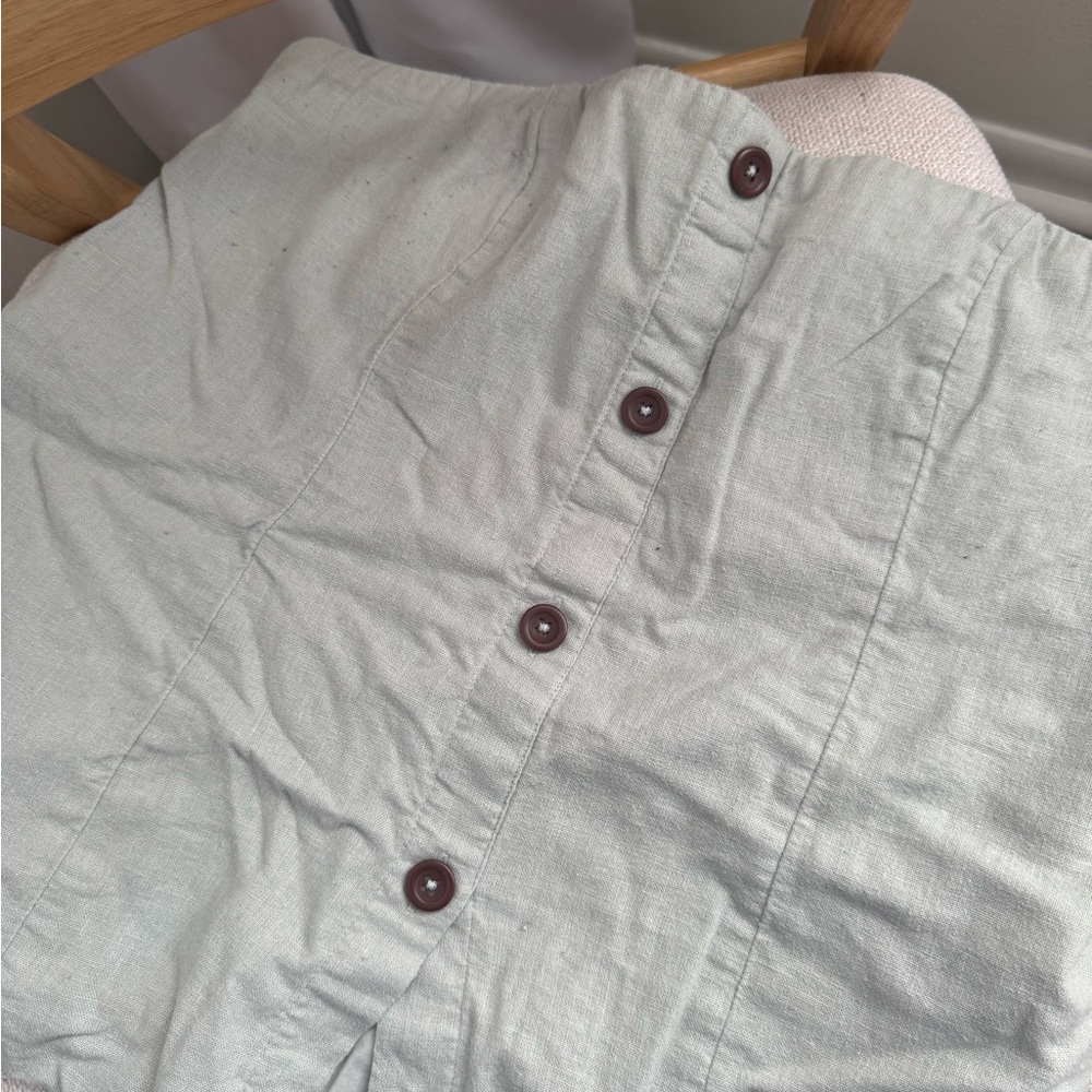Light Green Button-Down Skirt